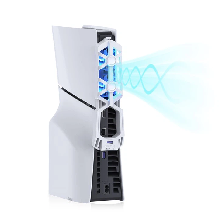 Honcam PS5 Fan Cooling Fan For PS5 Playstation 5 Fan Ultimate Cooling Precision Intelligent RPM Control And LED Ambiance
