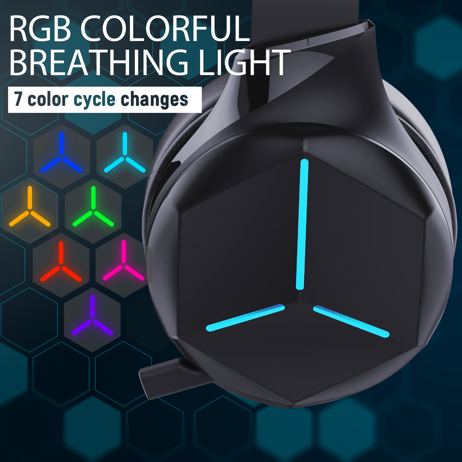 Wireless Gaming Headset Tri-mode Wired/Bluetooth/2.4G Wireless