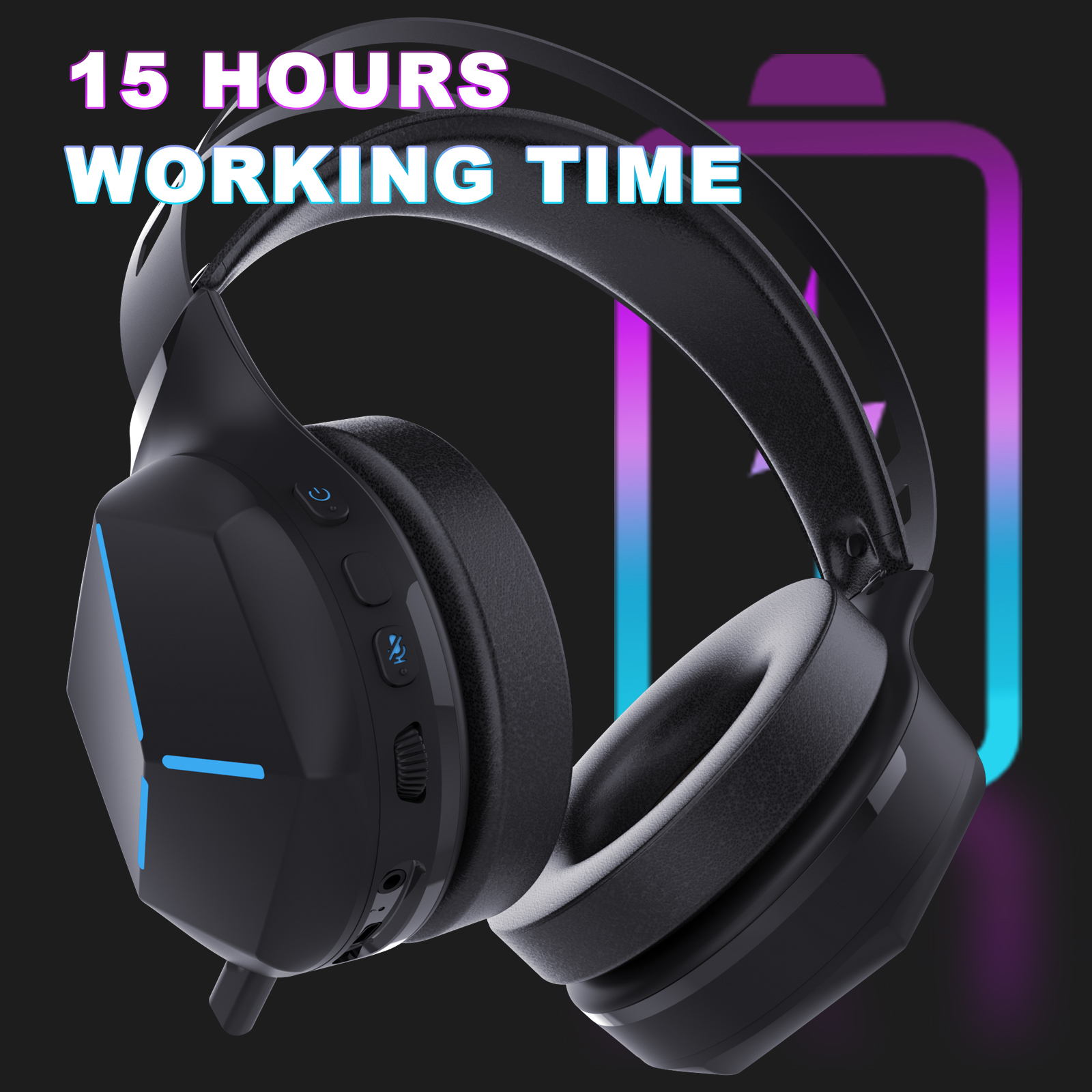 Wireless Gaming Headset Tri-mode Wired/Bluetooth/2.4G Wireless