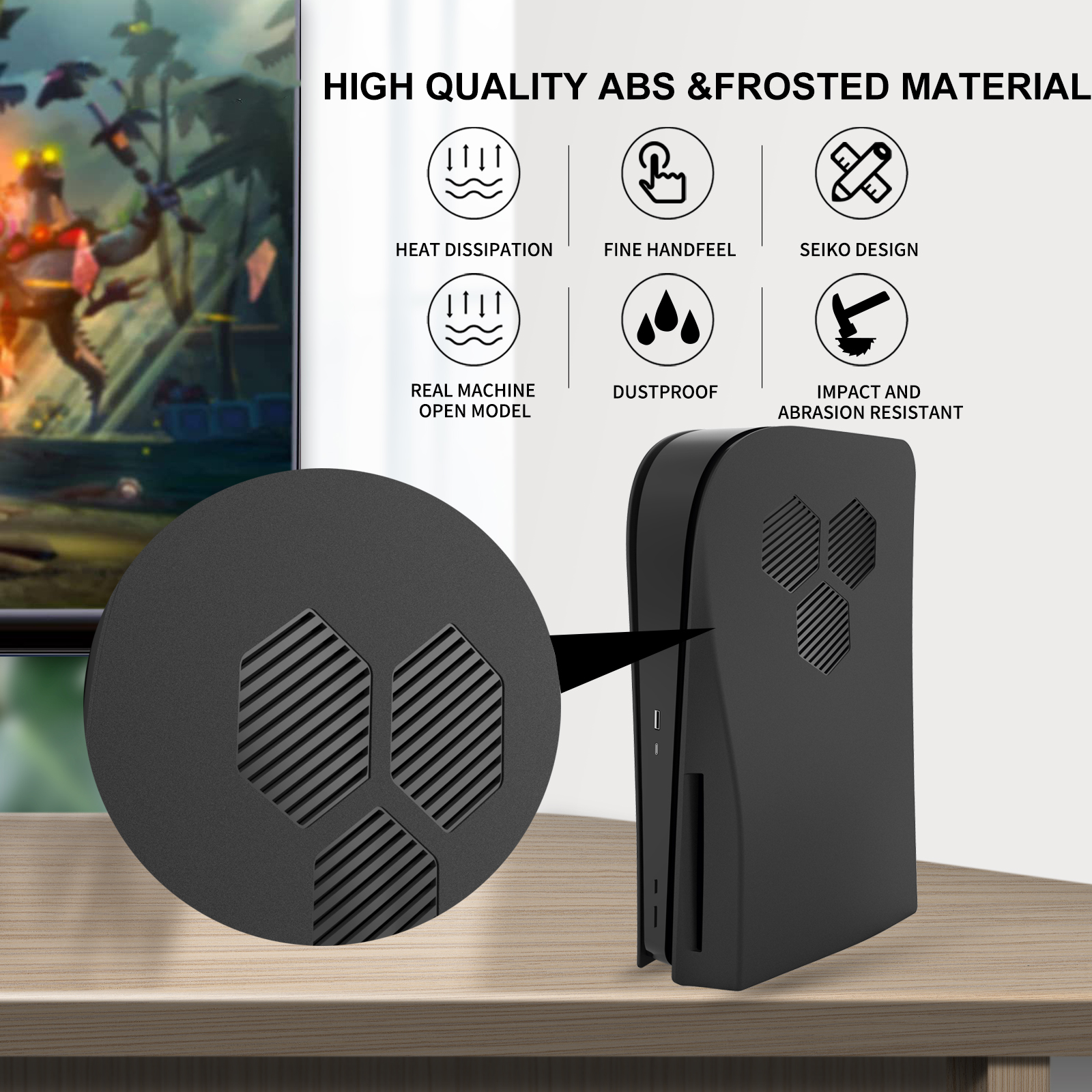 PS5 Shell Case Custom Faceplate Console Replacement Plates Cover for PS5 Playstation Disc Digital Version
