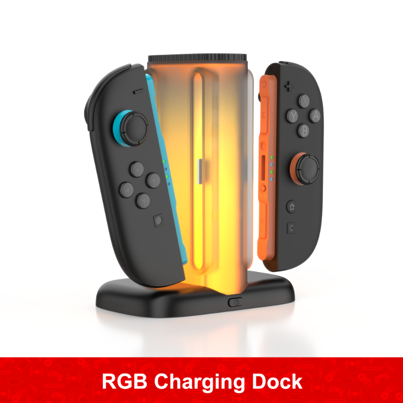 Honcam Switch 2 RGB Charging Dock for Nintendo Switch Joy-con 2