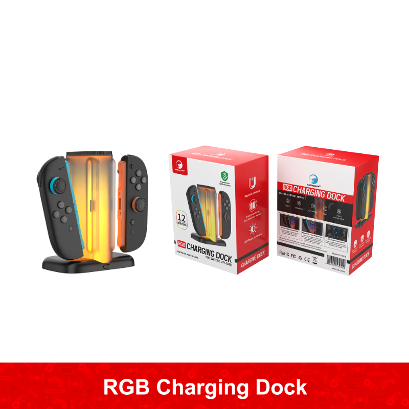 Honcam Switch 2 RGB Charging Dock for Nintendo Switch Joy-con 2