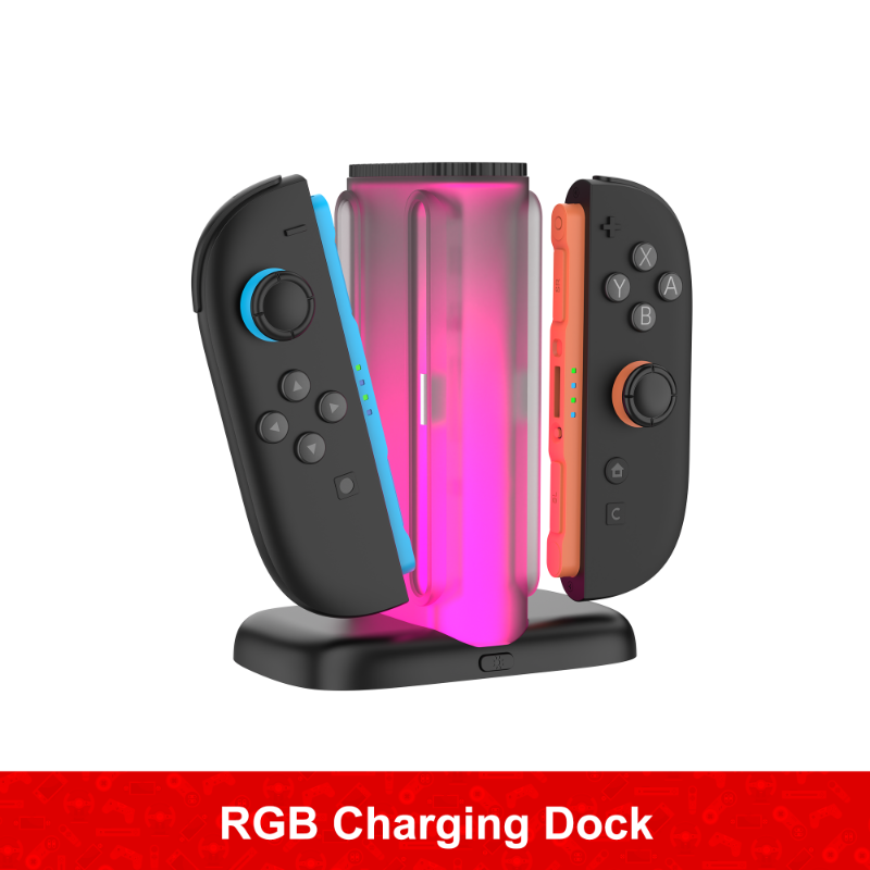 Honcam Switch 2 RGB Charging Dock for Nintendo Switch Joy-con 2