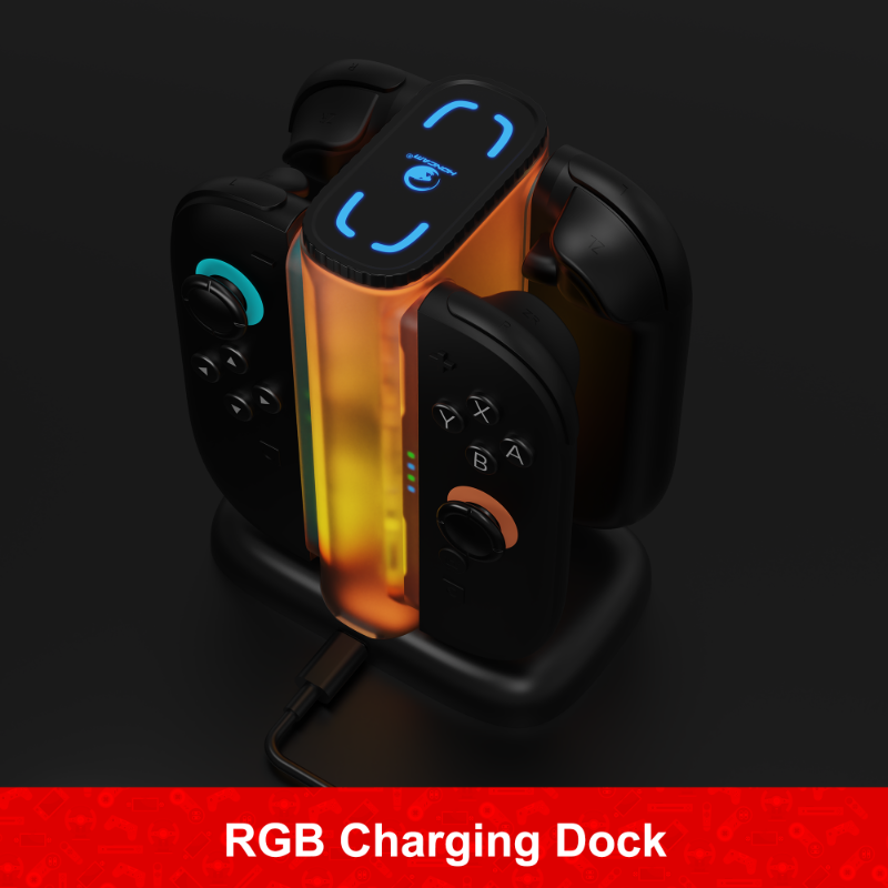 Honcam Switch 2 RGB Charging Dock for Nintendo Switch Joy-con 2