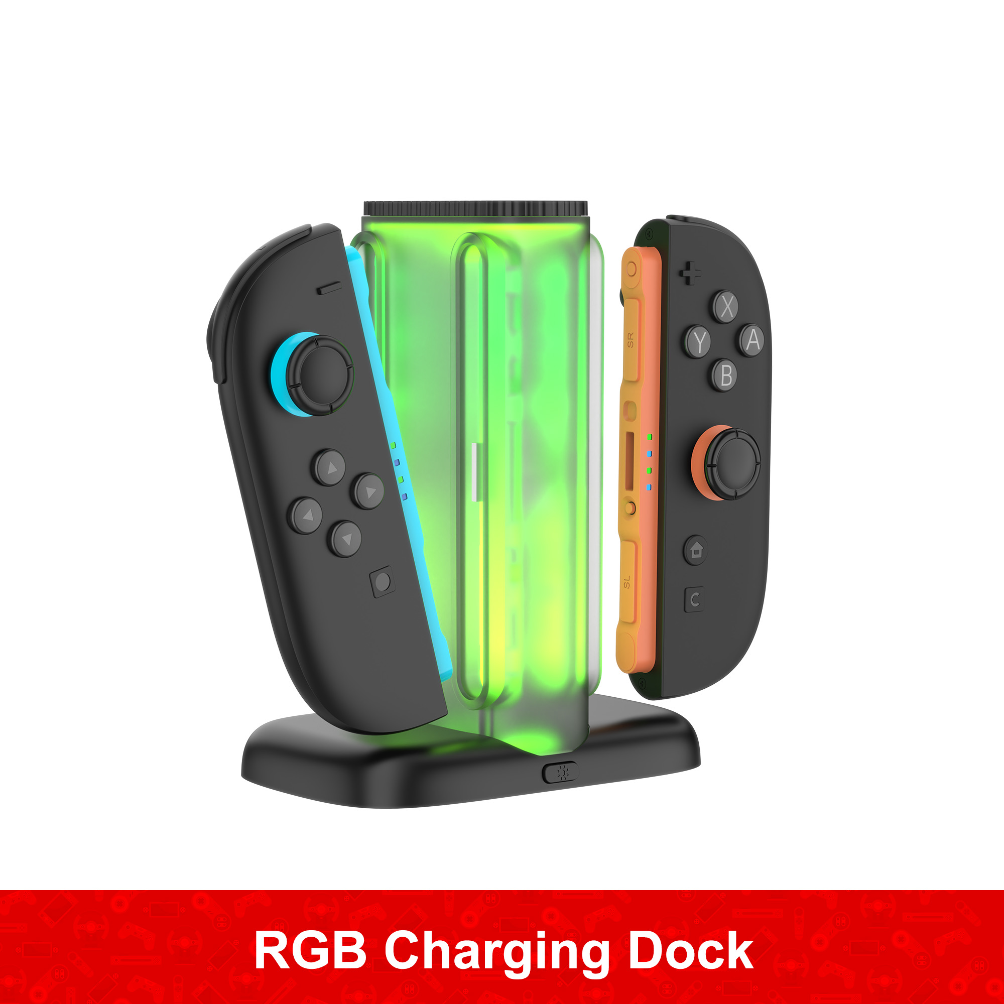 Honcam Switch 2 RGB Charging Dock for Nintendo Switch Joy-con 2