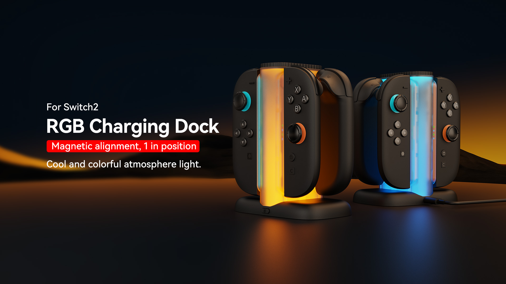 RGB Charging Dock For Switch2 Joy-Con2